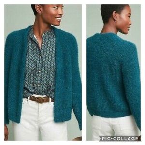 Anthropologie sleeping on snow teal cardigan